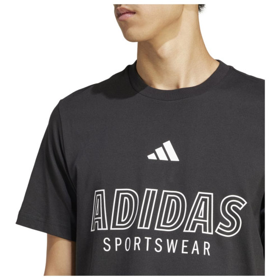Adidas Ανδρική κοντομάνικη μπλούζα House of Tiro Linear Sportswear Graphic Tee